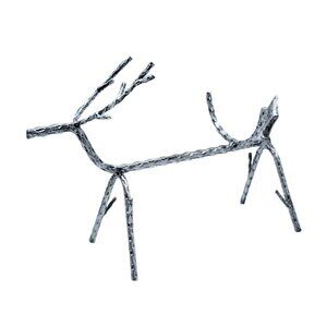 Handcrafted Metal Reindeer Wine Bottle Holder 8x12x4.5in‎